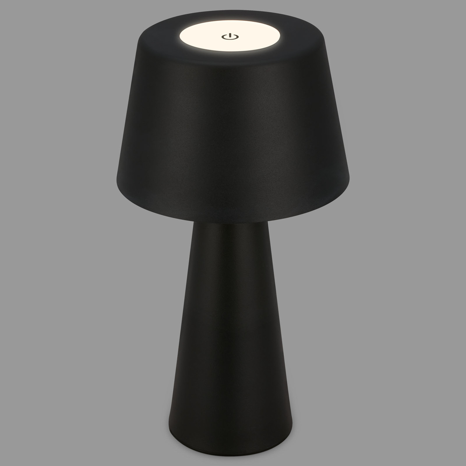 LED asztali lámpa Kihi, feltölthető akku, fekete