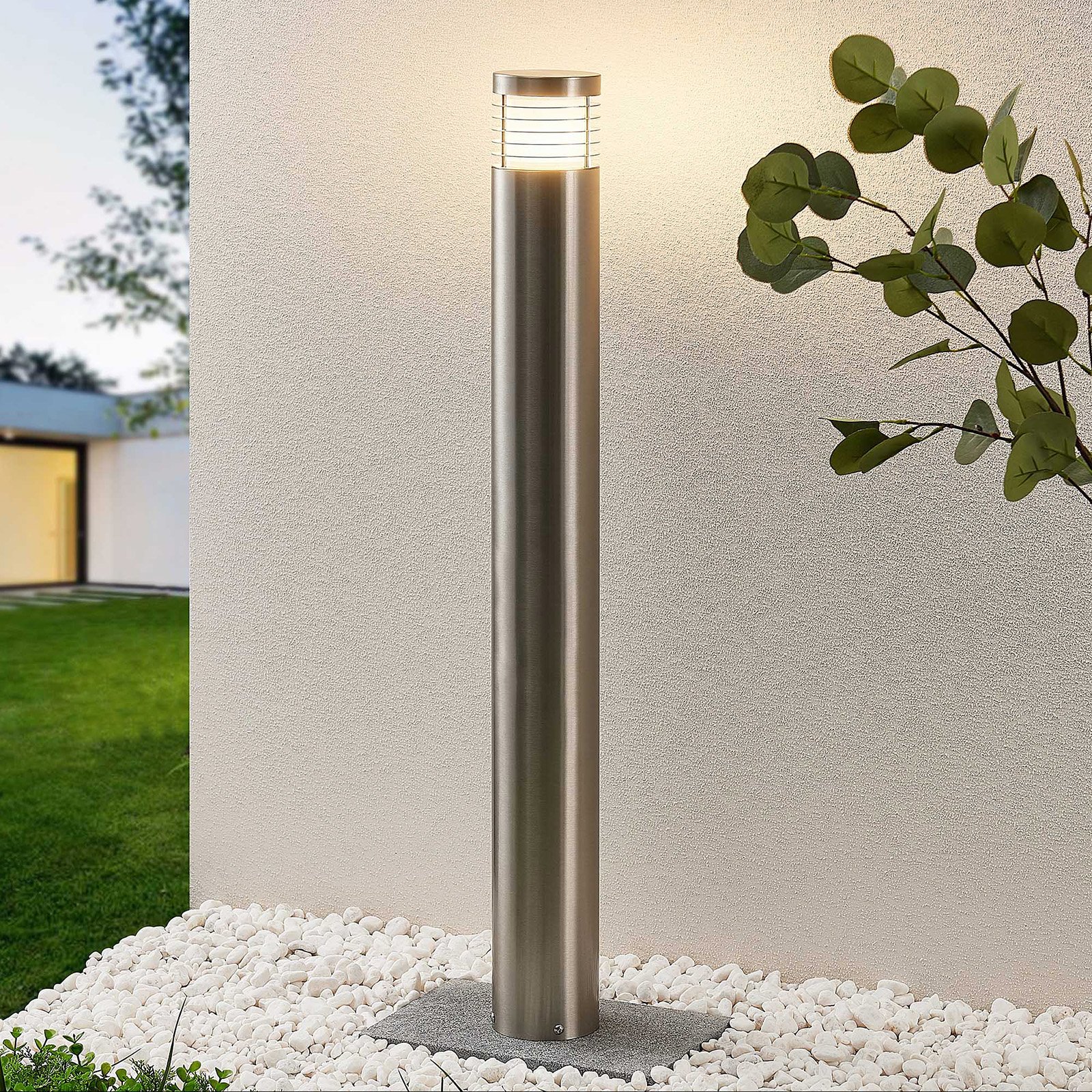 Arcchio Ellina path lamp seawater resistant, 90 cm, stainless steel, polycarbonate, E27, 15 W, energy efficiency: A++, H: 90 cm