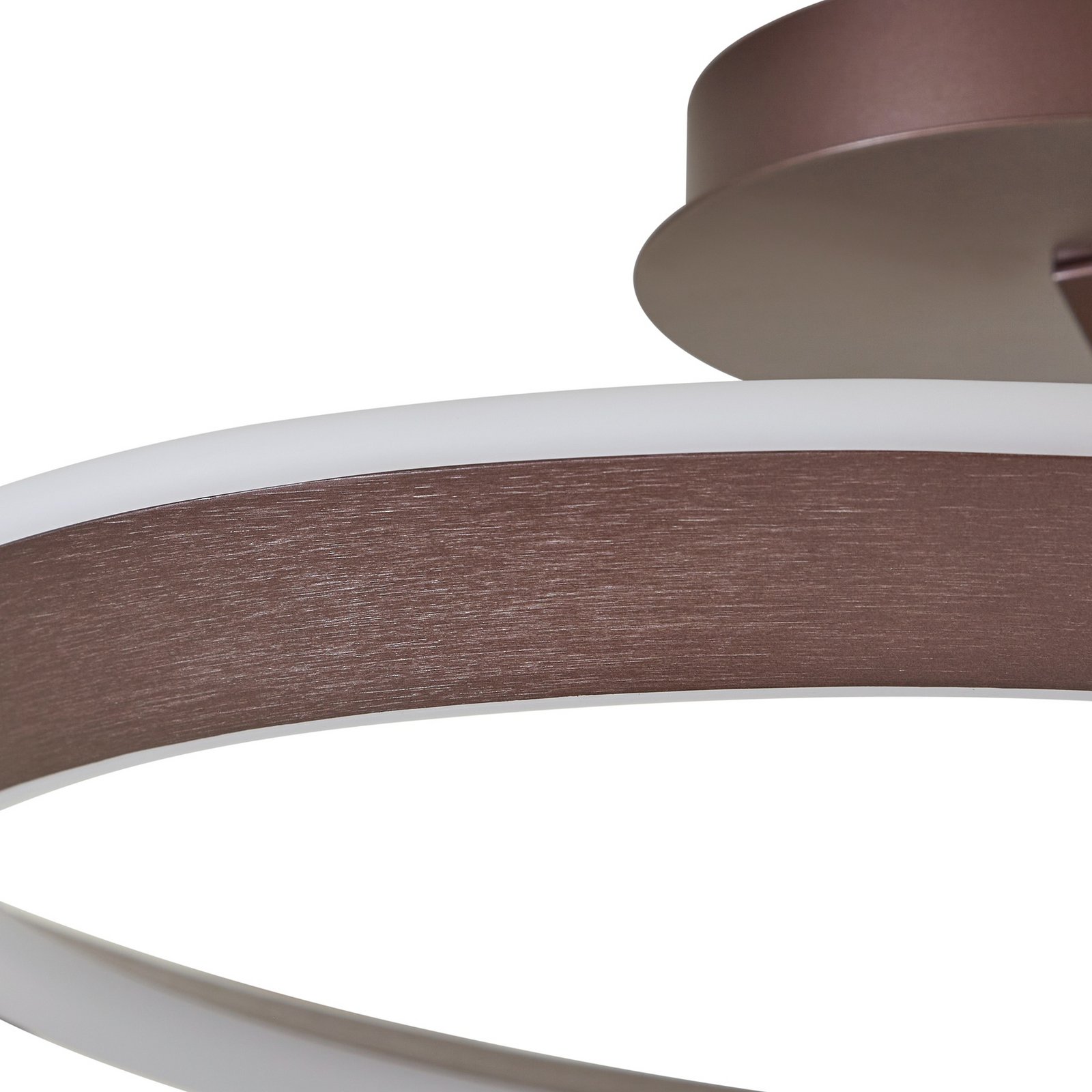 Lucande LED-Deckenleuchte Eldra, kaffeebraun, Ø 55 cm, CCT