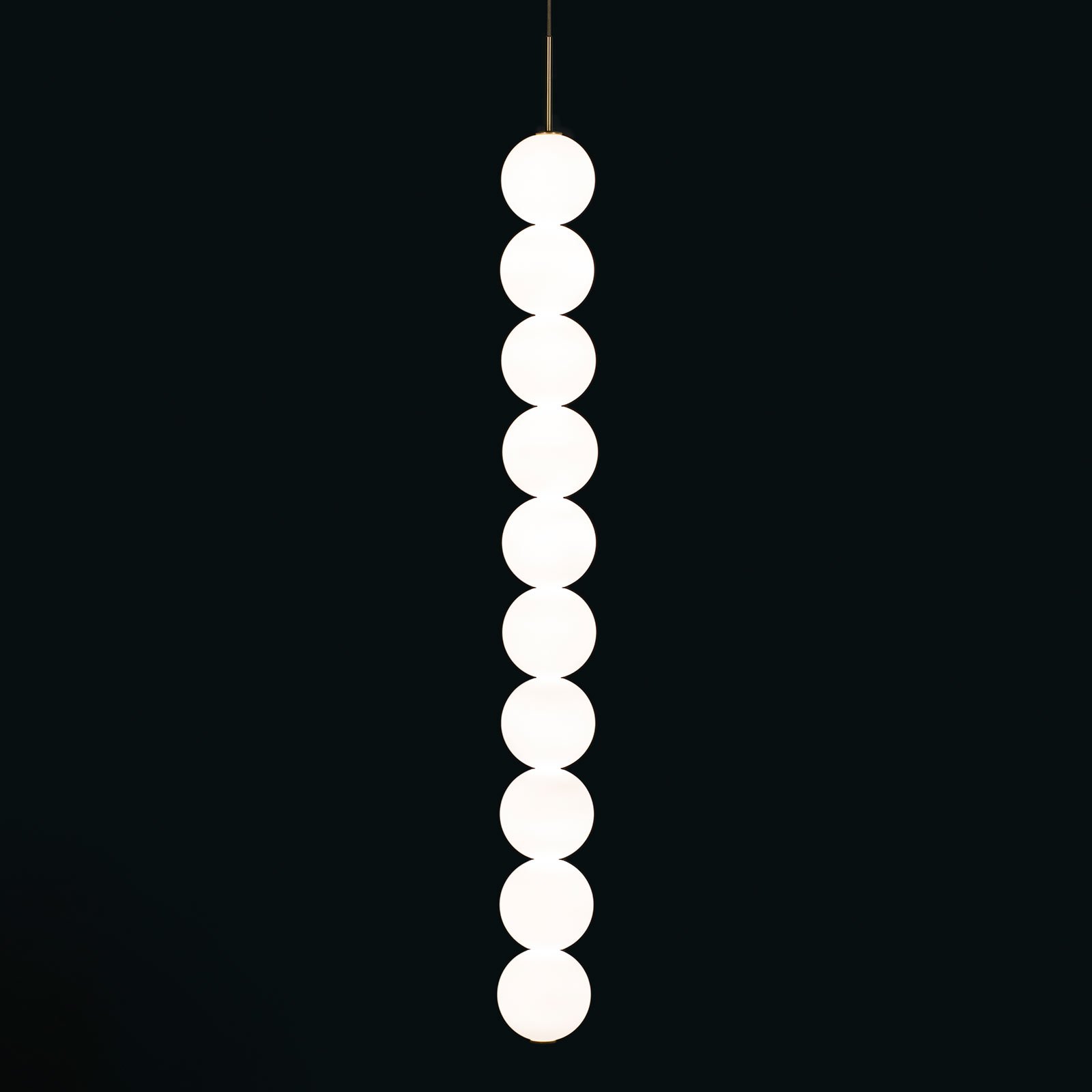Terzani Abacus suspension blanc/laiton 10 lampes