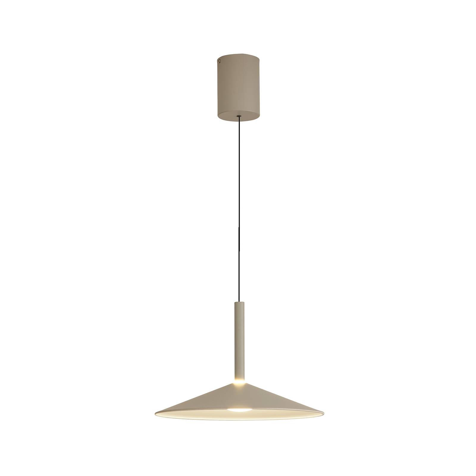 LED-Hängeleuchte Calice, grau, Ø 32 cm, höhenverstellbar