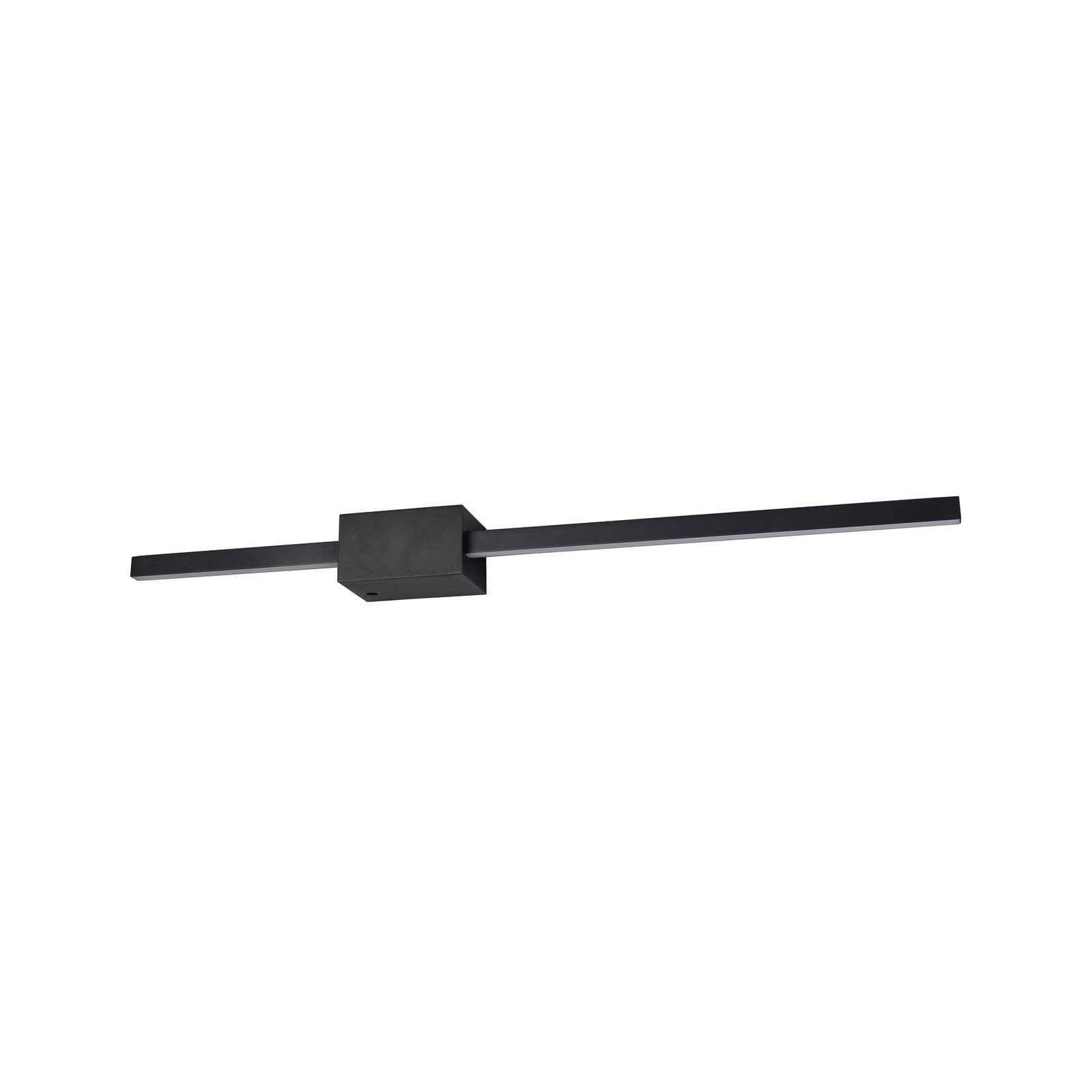 Cassino LED wall light, matt black, width 70 cm, metal