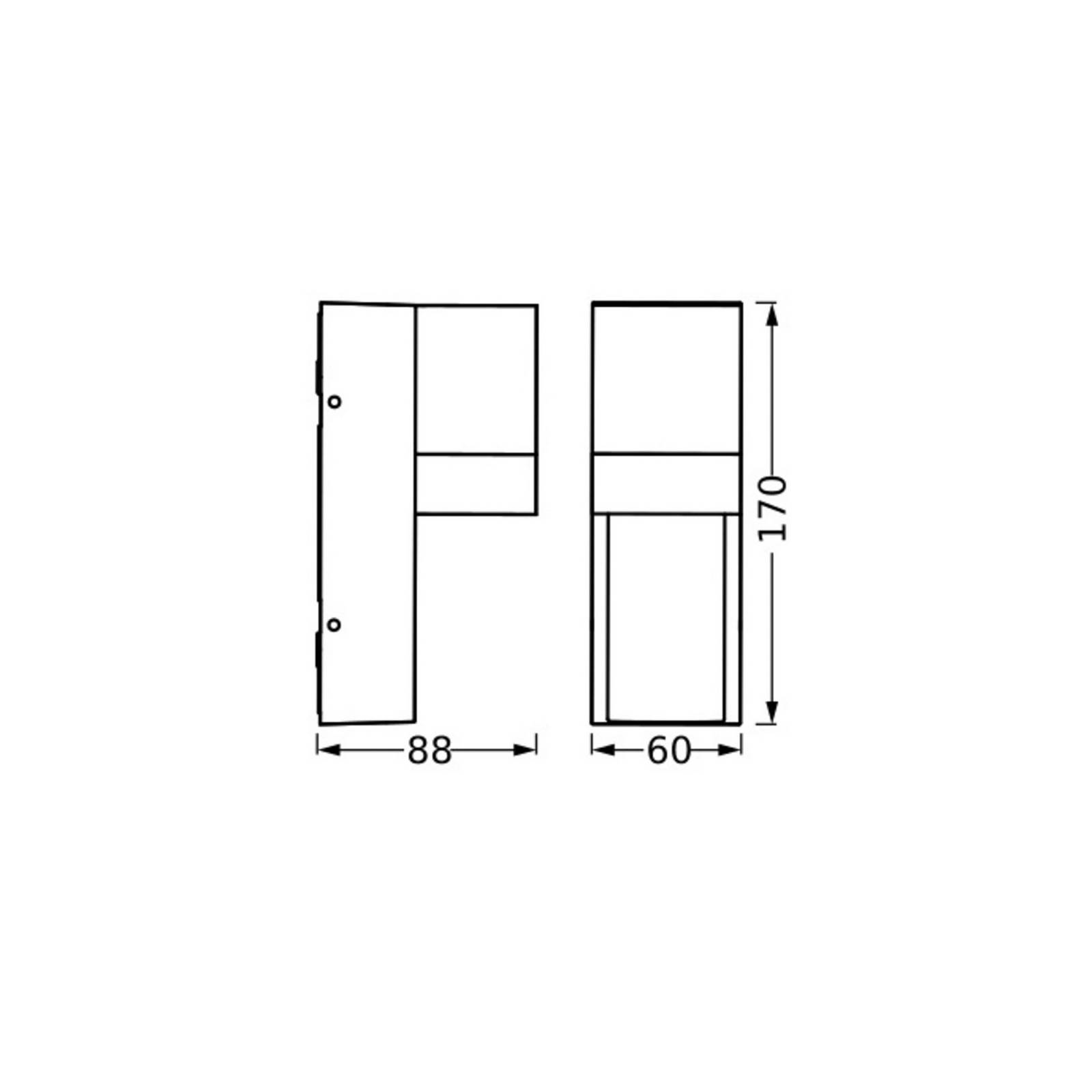 OSRAM Außenwandleuchte ENDURA CLASSIC ISIDOR dunkelgrau IP65 günstig online kaufen