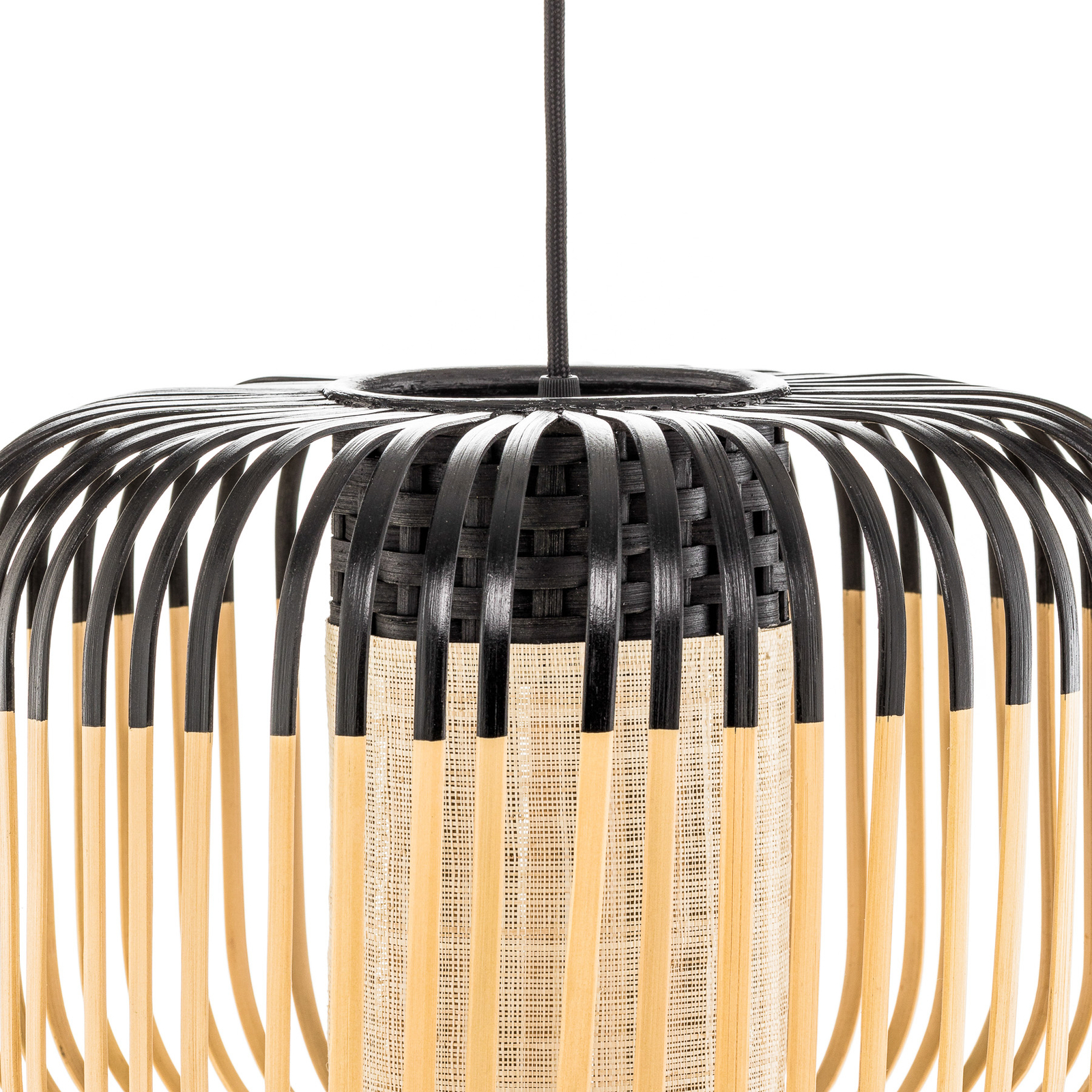 Forestier Bamboo Light S hængelampe 35 cm, sort
