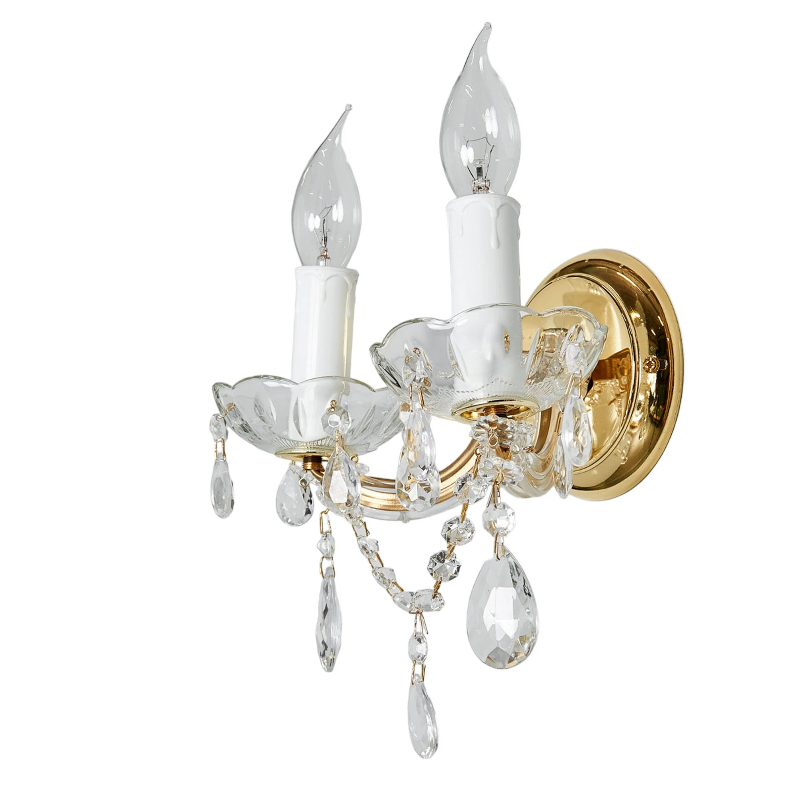 Wandleuchte Marie Claire, Kristallglas, 2-flammig