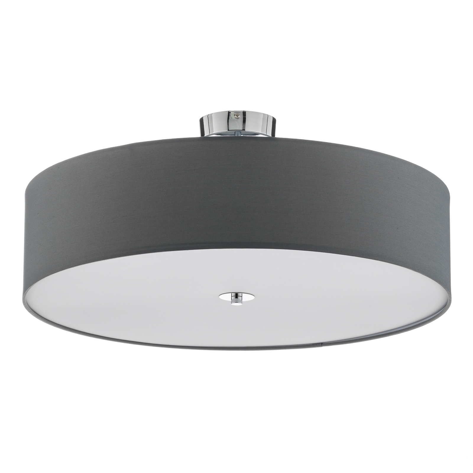 Lámpara de techo de tela Andria, 60 cm, gris claro