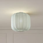 Lindby Deckenleuchte Helin, blau, Stoff, Ø 35 cm