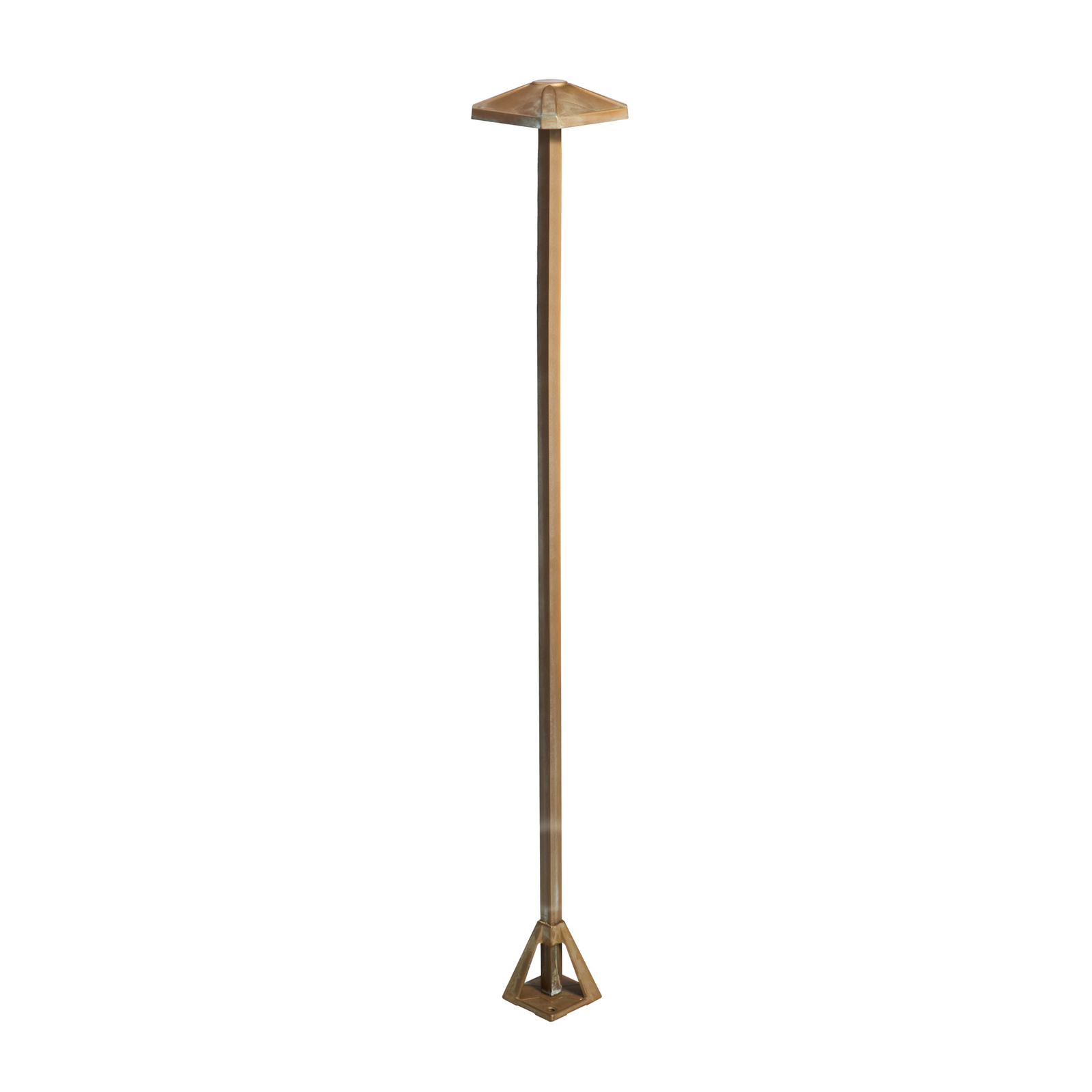 LED-Wegeleuchte Aura Frame, Höhe 100 cm, messing antik, IP65