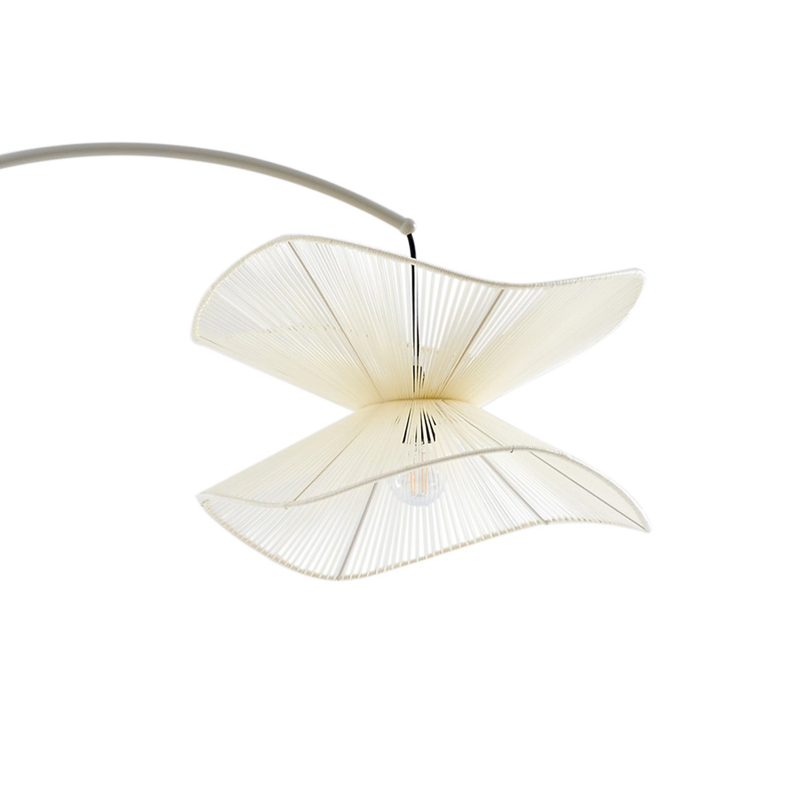 Lindby buiten vloerlamp Valdorin, beige, 199 cm, IP44