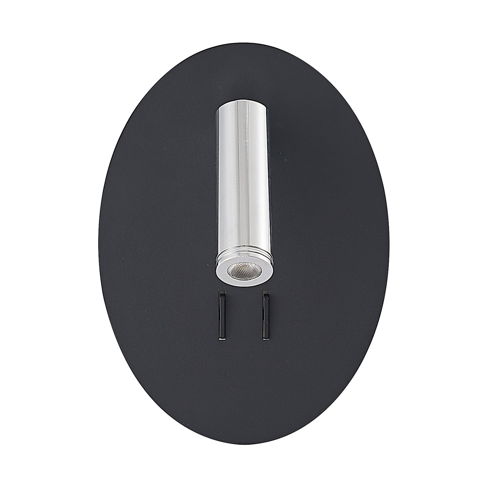 Lucande Kimo LED-vegglampe oval svart