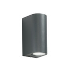 Außenwandlampe ONE, anthrazit Höhe 13 cm Metall IP54, 2-flg.