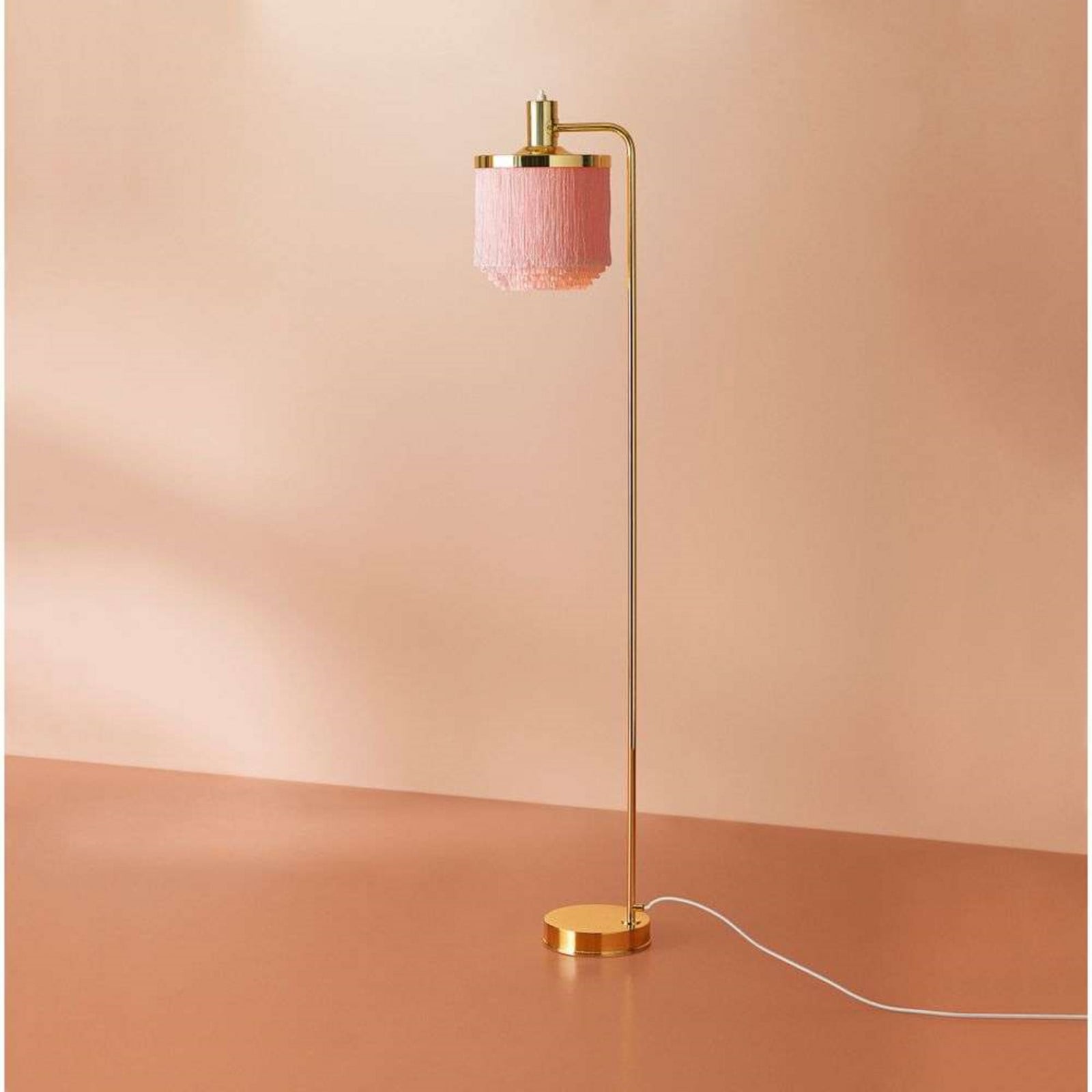 Fringe Gulvlampe Pale Pink Warm Nordic - Stue - Vintage - Metal