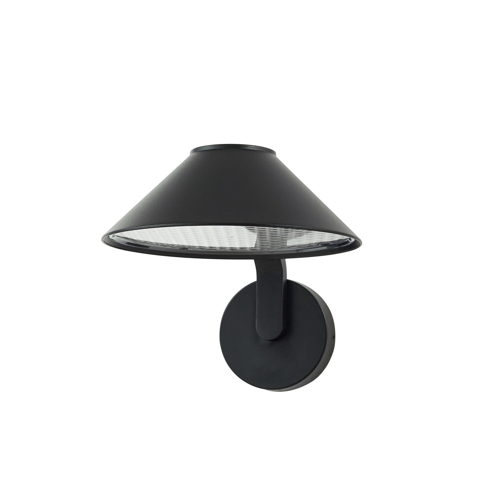 Lindby LED sieninis šviestuvas Capelo, juodas, metalas, Ø20cm