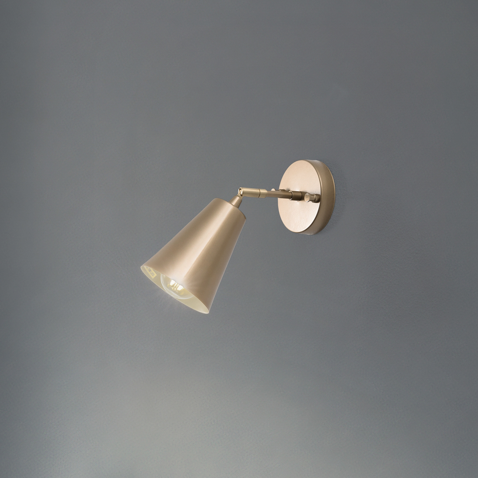 Aplică de perete Evander, auriu, metal, înălțime 21 cm, E27