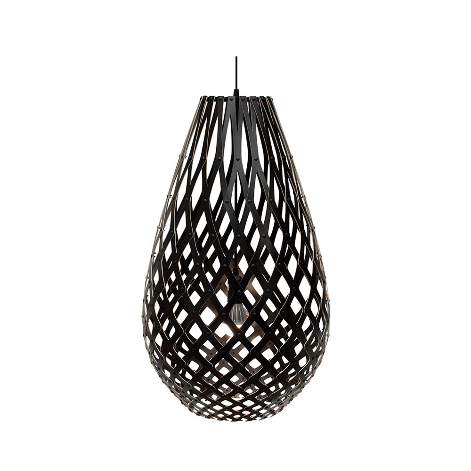 Koura Lampada a Sospensione H120 2 Lati Nero - David Trubridge