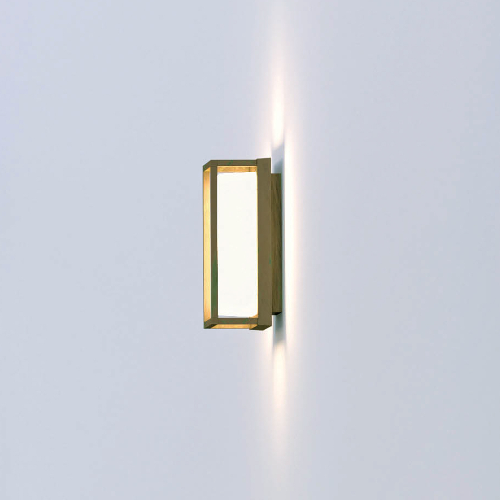 Ice Cubic 3411 outdoor wall light natural brass