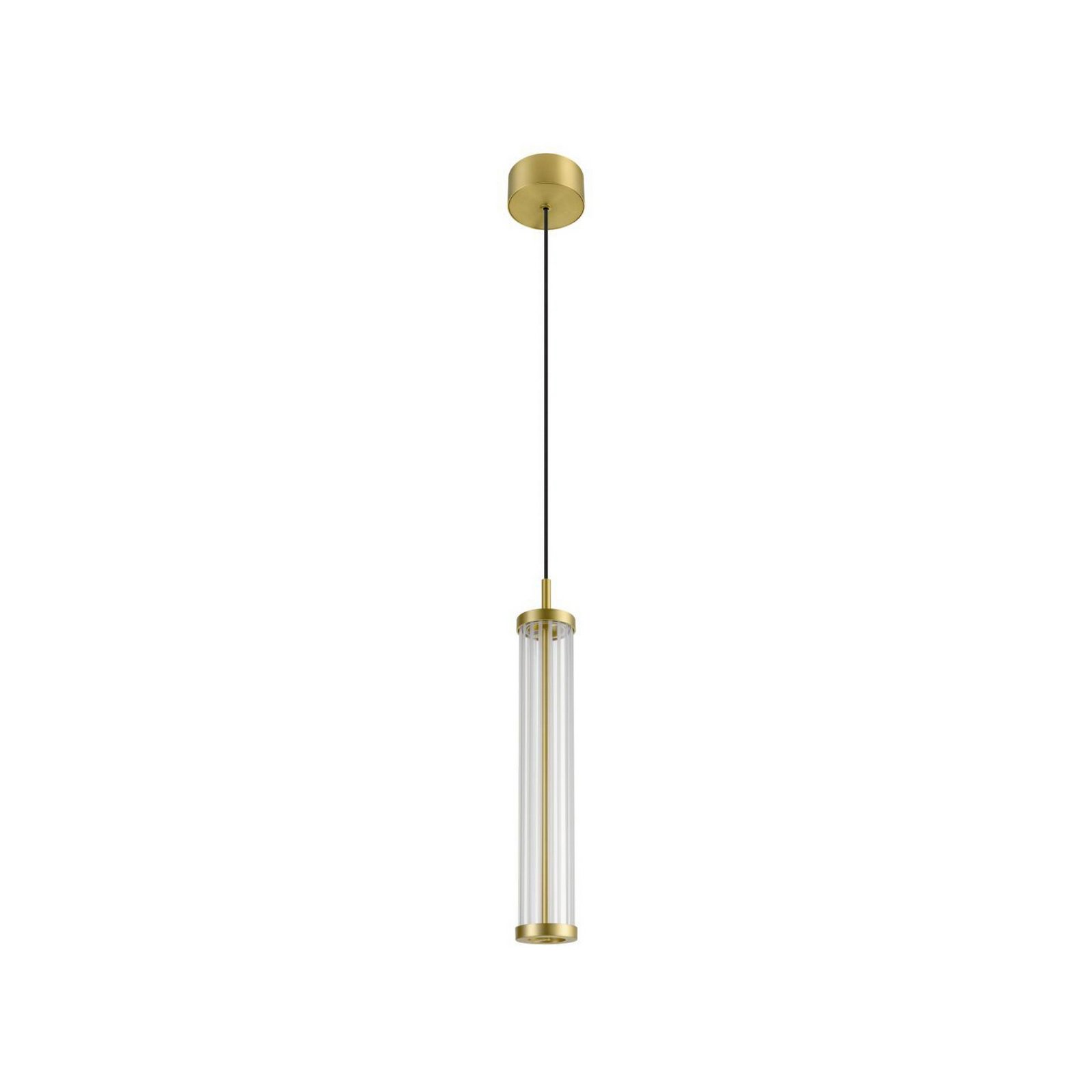 SLV Lampa wisząca LED Quimera, kolor mosiężny, Ø 8 cm, CCT