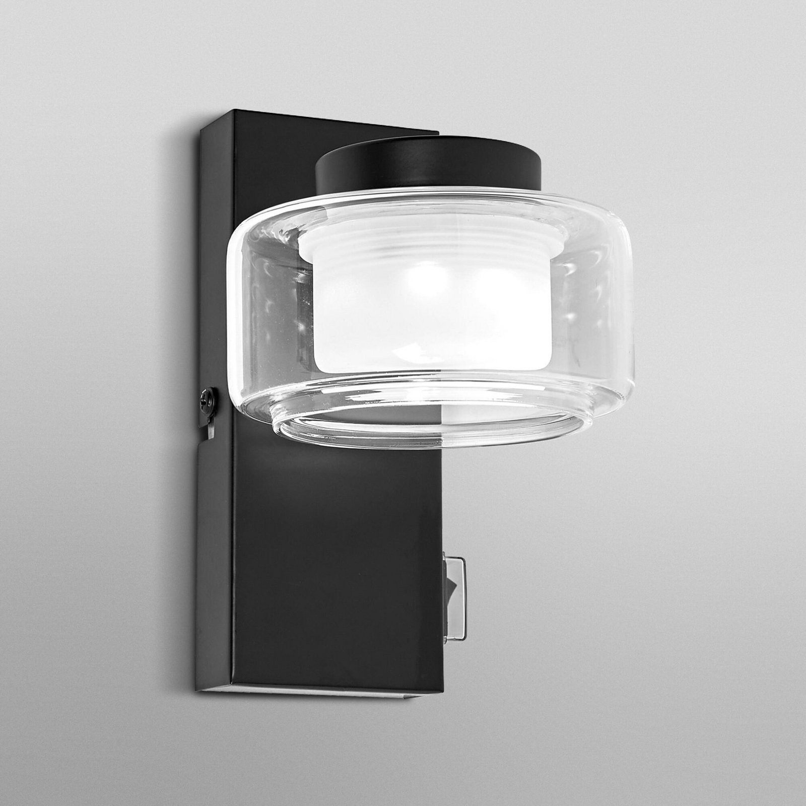 OSRAM LED-Wandleuchte ORBIS FLAME, schwarz, Metall, IP44 CCT