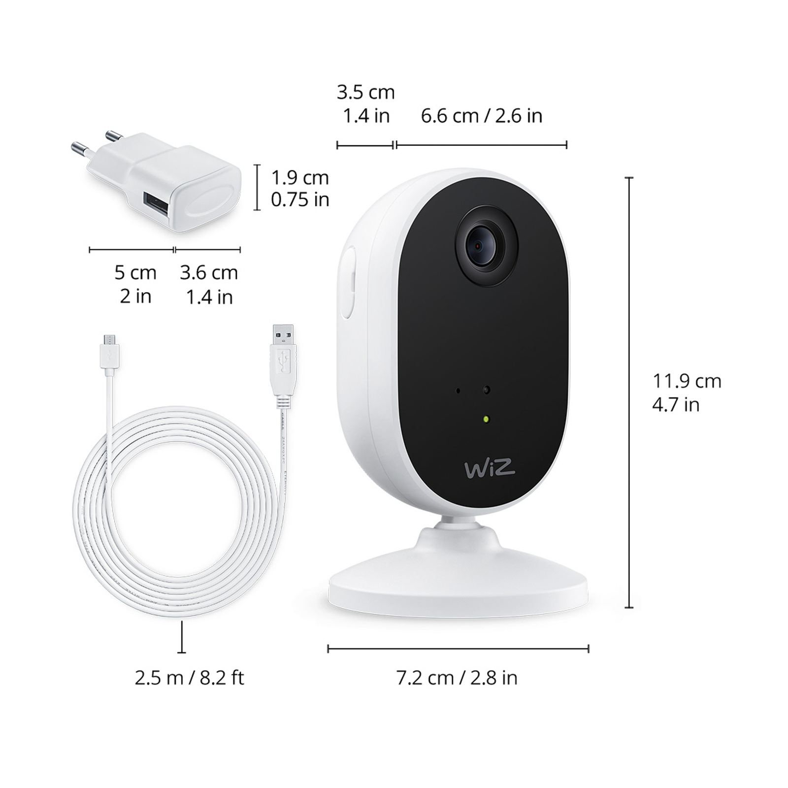 WiZ Kit de démarrage pour caméra de sécurité d'intérieur avec 3 x E27