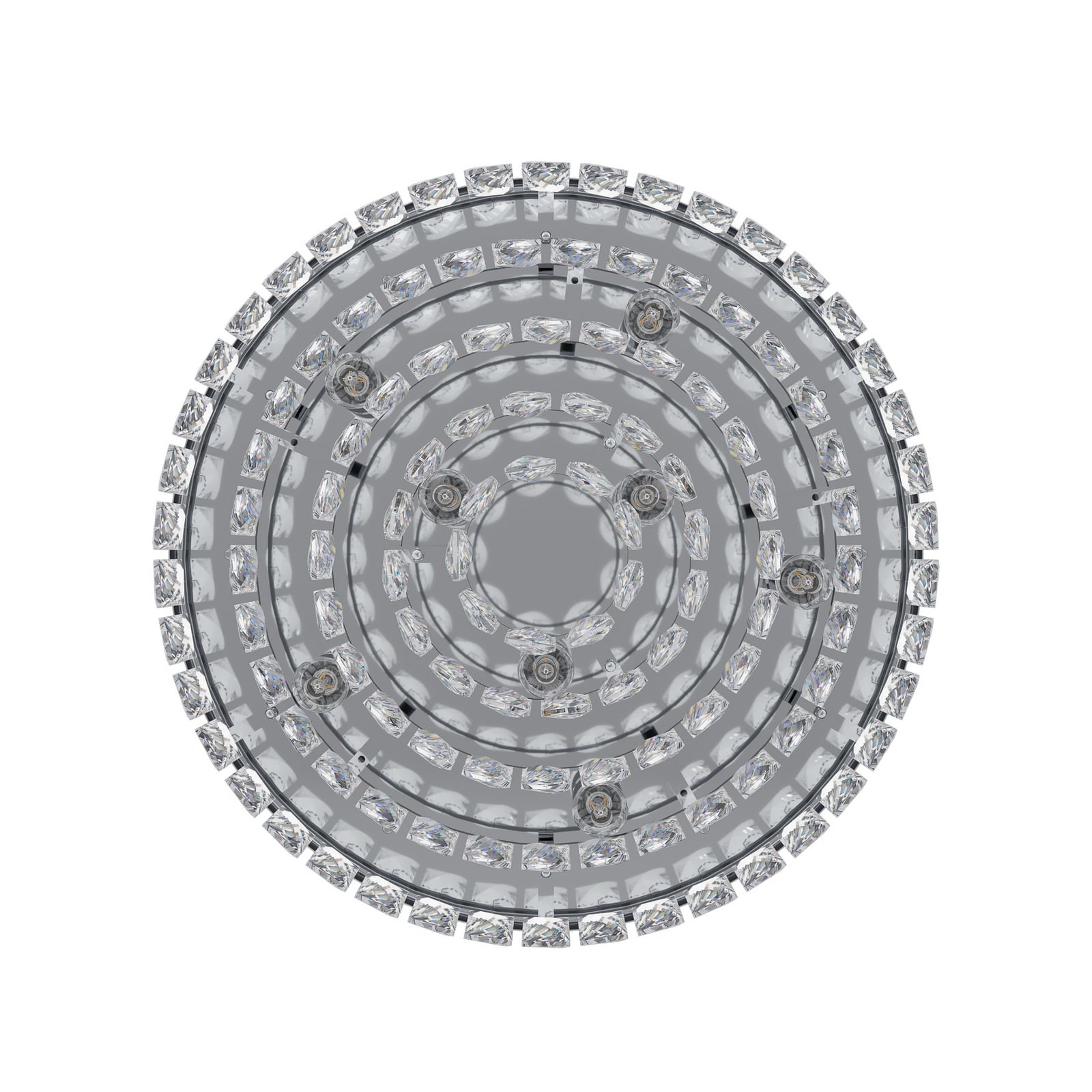 Plafonnier Valparaiso chromé Ø 48 cm en métal - Stars of Light