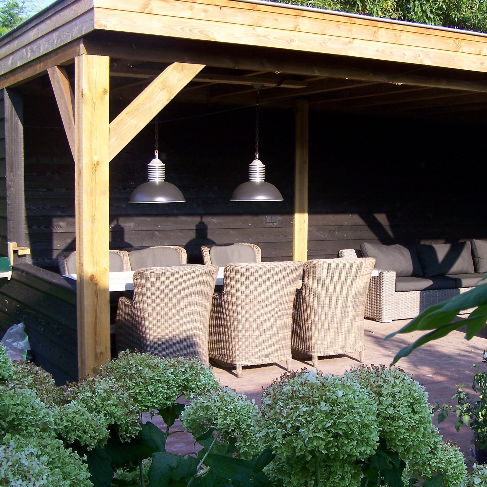 Lampada a sospensione da esterno Carla alluminio/antracite