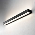 Mera LED wall light, width 80 cm, black, 3000K