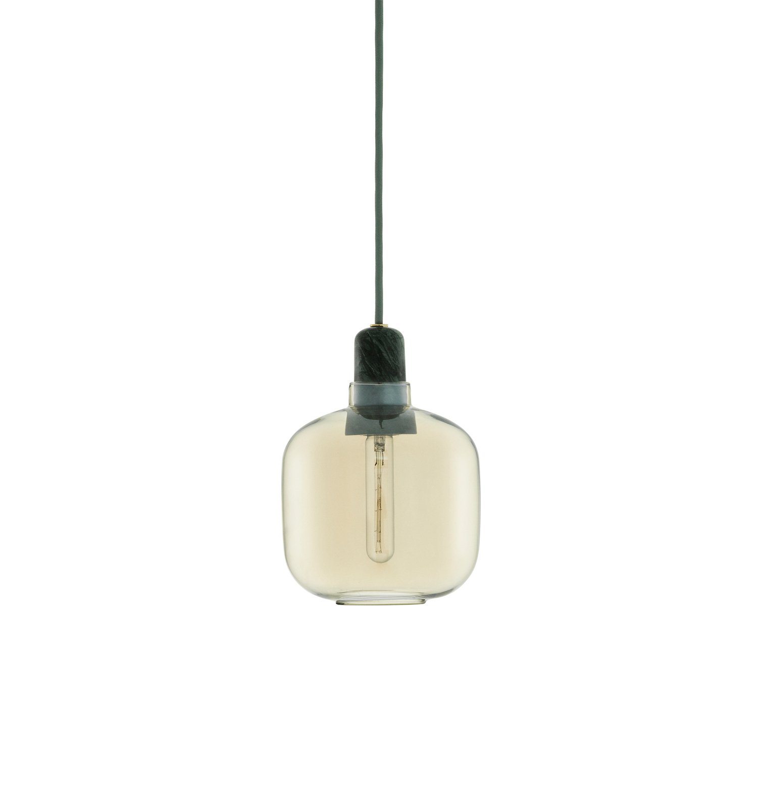 Amp Závěsná Lampa Small Gold/Green - Normann Copenhagen