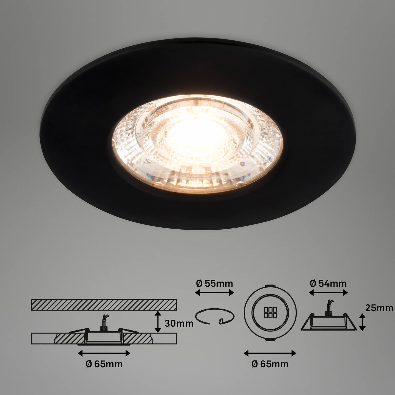 Reflektor LED Kulana Mini IP44 3 szt. czarny