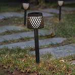 Newgarden LED solární světlo Gretita, černé, zemní hrot, 4 ks