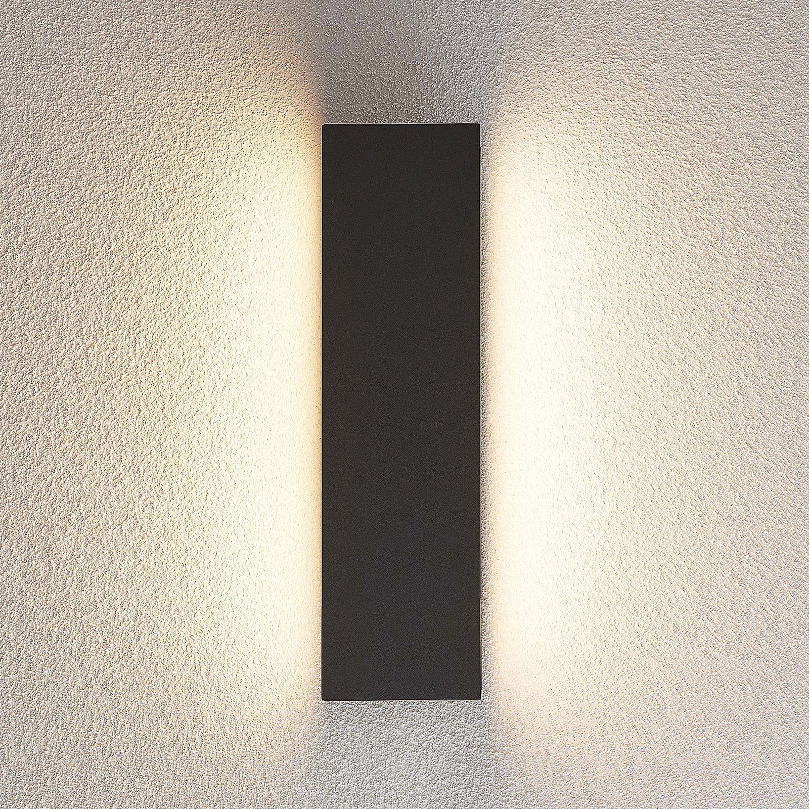 Lucande Aegisa LED-Außenwandlampe, eckig