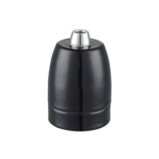 717408 Douille E27, noire, en porcelaine - Halo Design