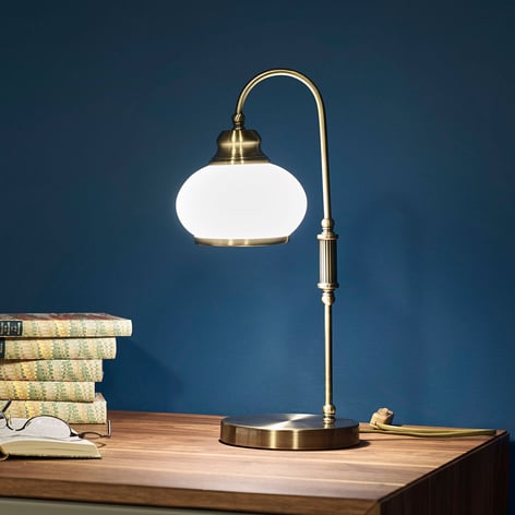 Bordlampe NOSTALGIKA av antikk messing