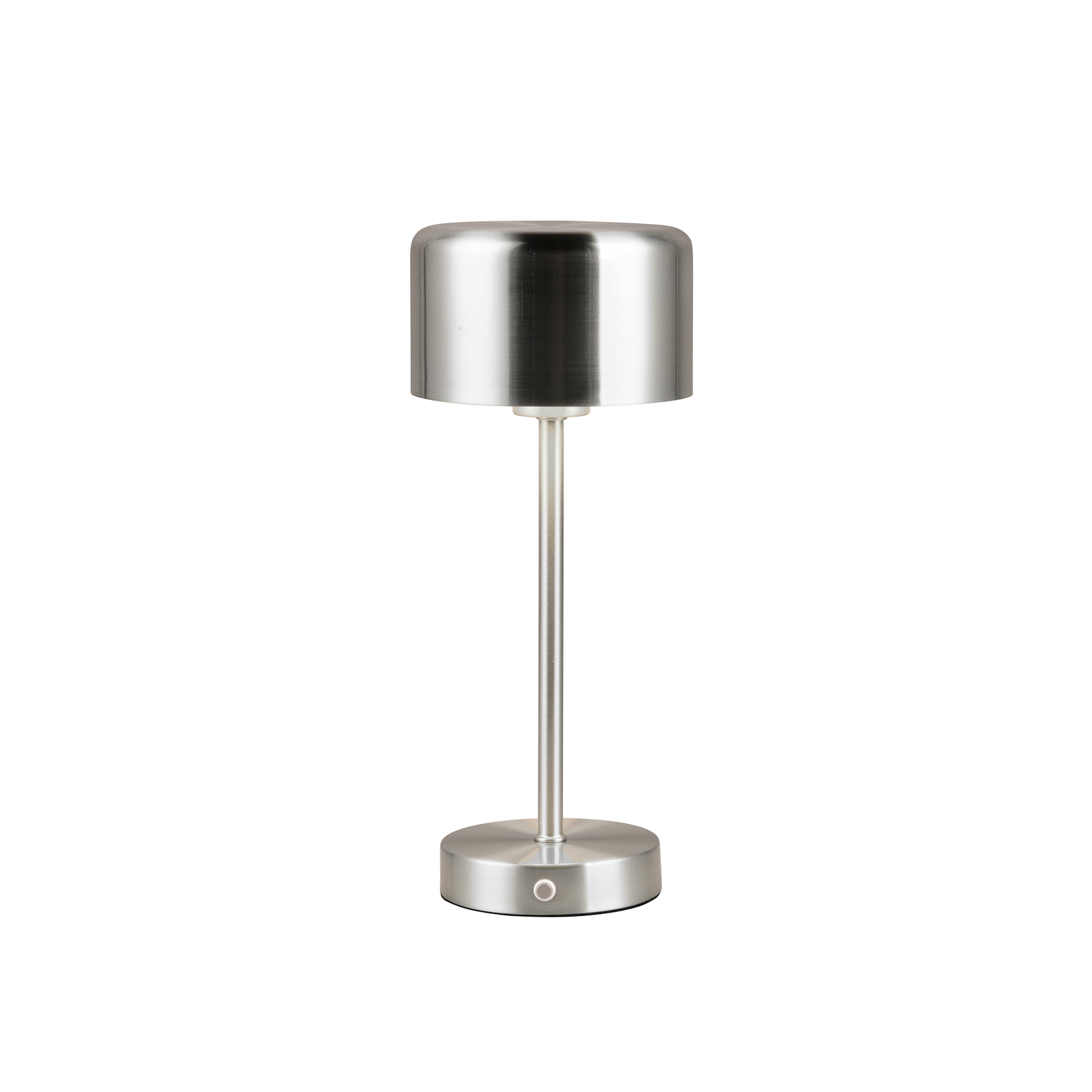 Nabíjacia stolová lampa Jeff LED, niklová farba, výška 30 cm, kov