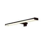 Kos LED spiegellamp, breedte 60 cm, zwart aluminium IP44