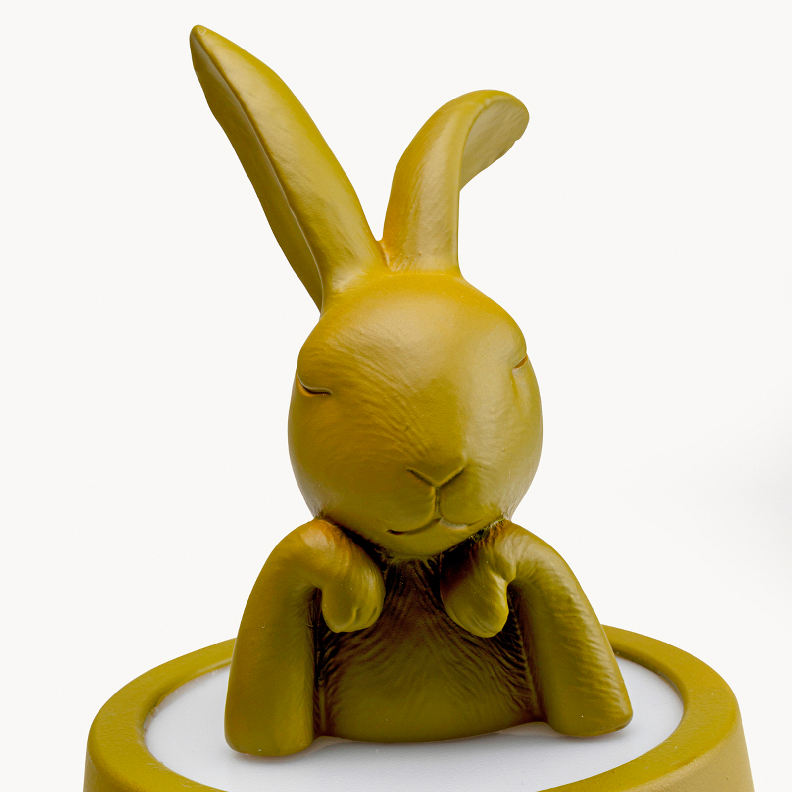 Kare LED-batteridrevet bordlampe Animal Rabbit, grønn, IP44, 29 cm