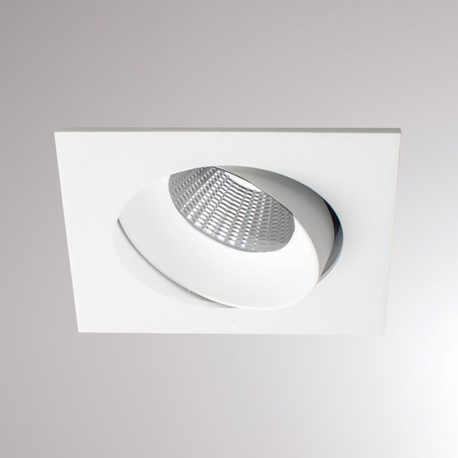 Kalio LED-Einbaulampe eckig 2700K 24° weiß