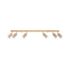 Envostar Peach Puff techo madera cilindro 6 luces