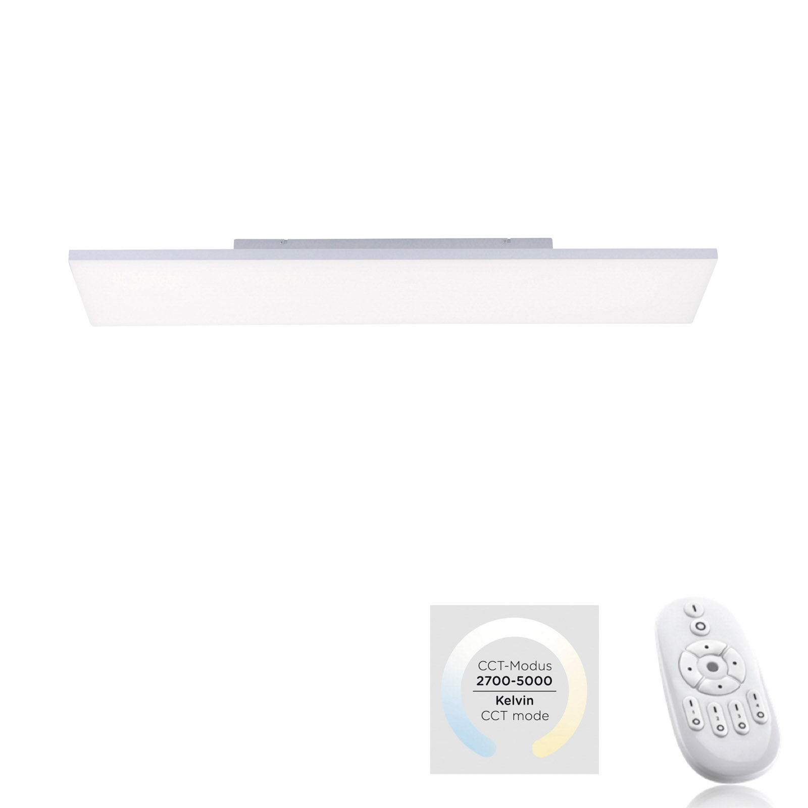 Plafonnier LED Canvas, tunable white, 100 x 25 cm