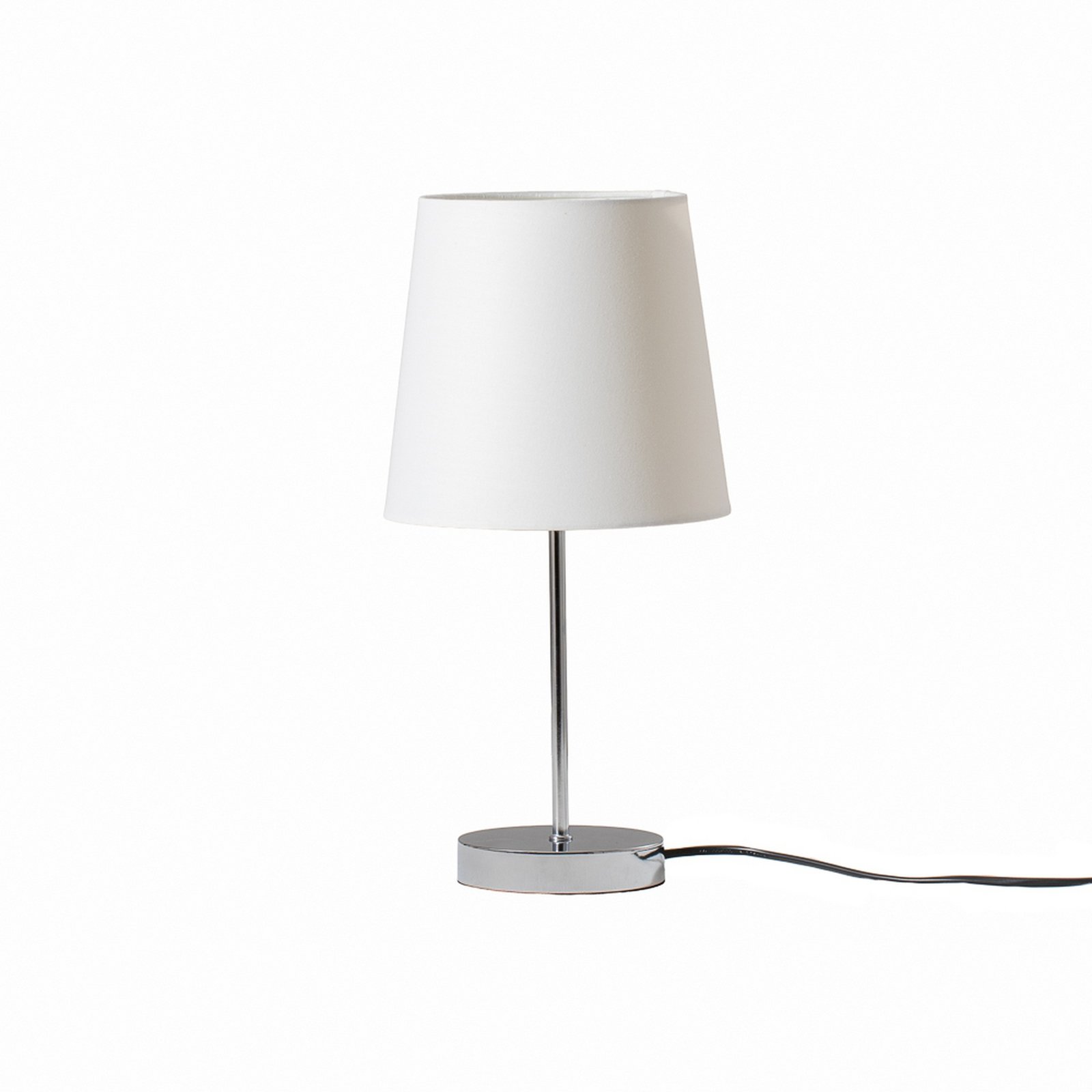 Lindby Leza lampa stołowa chromowa, klosz biały Lindby Leza lampa stołowa chromowa, klosz biały