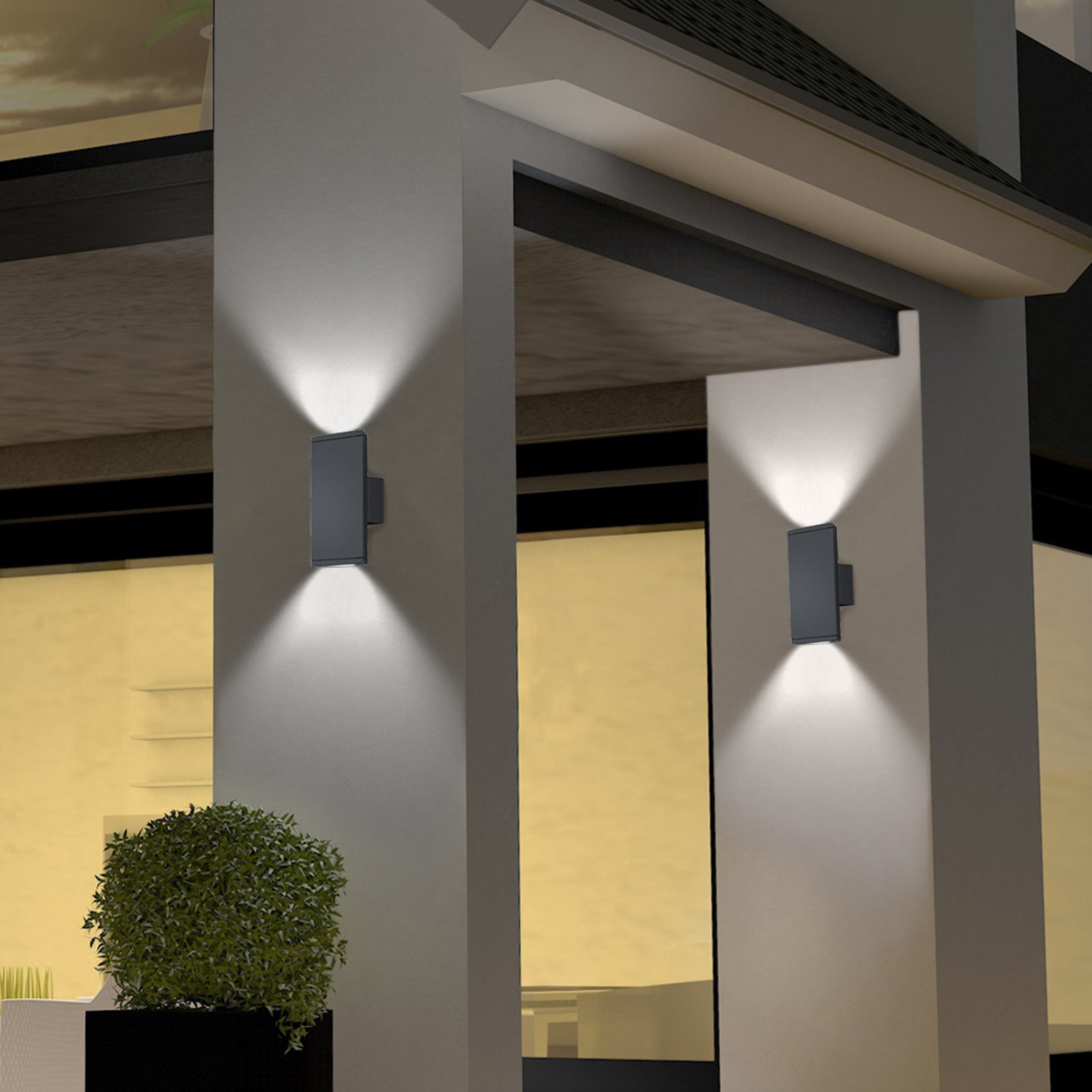 LED buiten wandlamp COLORADO antraciet Hoogte 20 cm Metaal IP54 LED buiten wandlamp COLORADO antraciet Hoogte 20 cm Metaal IP54