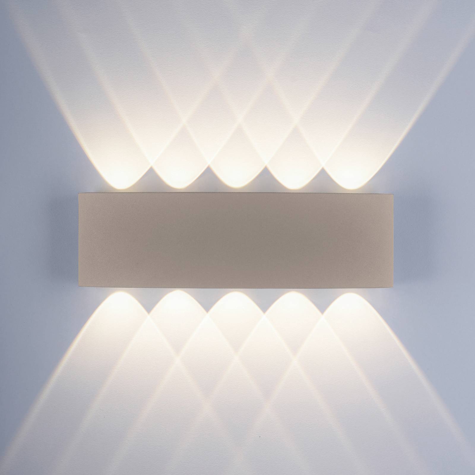 Paul Neuhaus kinkiet zewnętrzny LED Carlo, 27 cm, kolor piaskowy