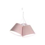 Hanglamp Rosabelle, kegelvormig, roze, 3-lamps