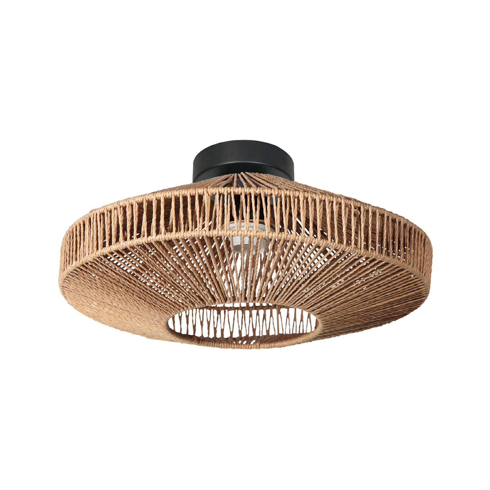 Bloeba-kattovalaisin, musta, ruskea köysiverhoilu, Ø 40 cm