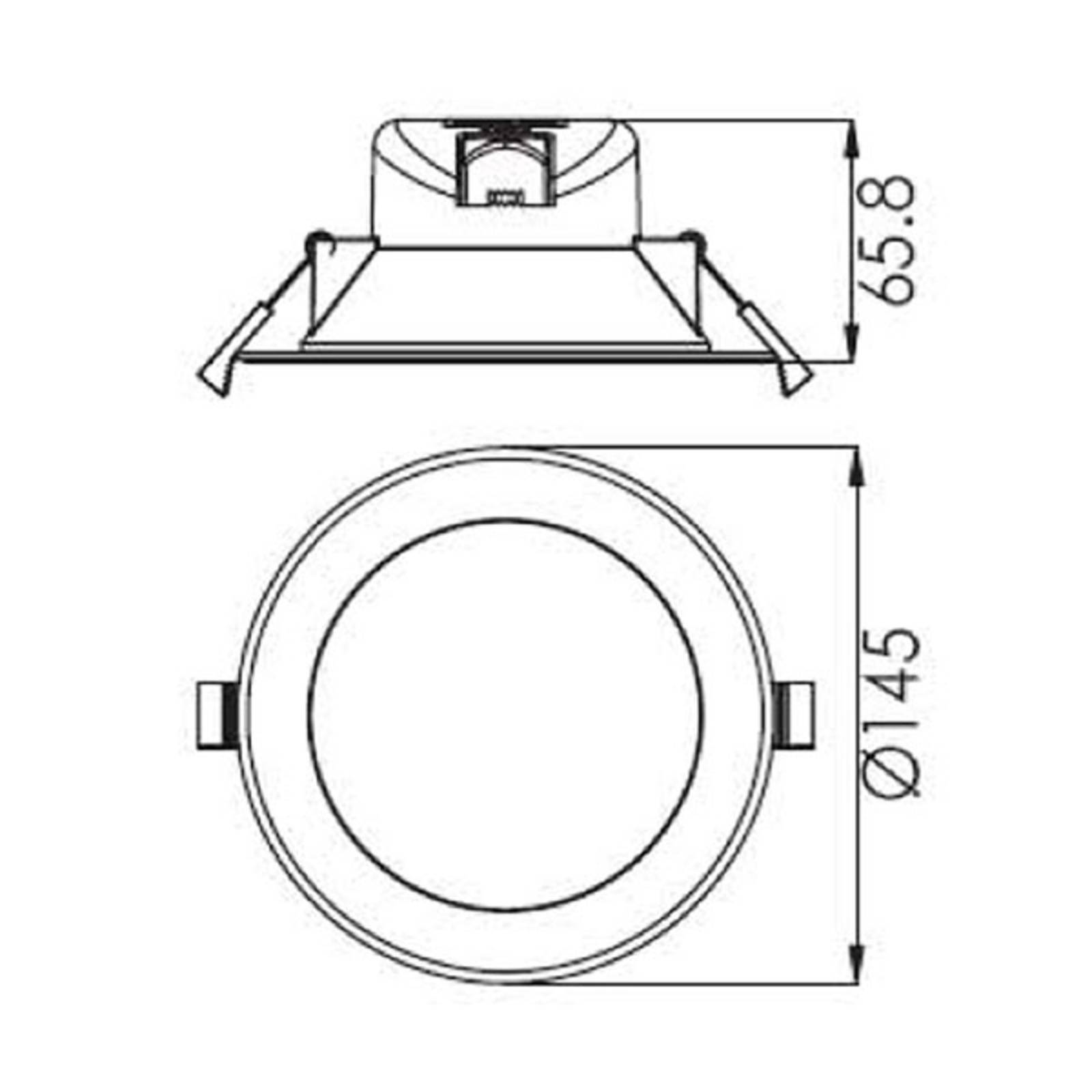 Oprawa wpuszczana LED Acrux 120 biała, Ø 14,5 cm