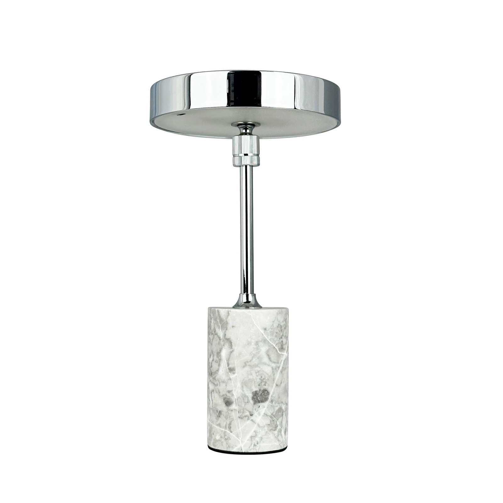 Candeeiro de mesa recarregável LED Dyberg Larsen Starlight, cromado/cinzento
