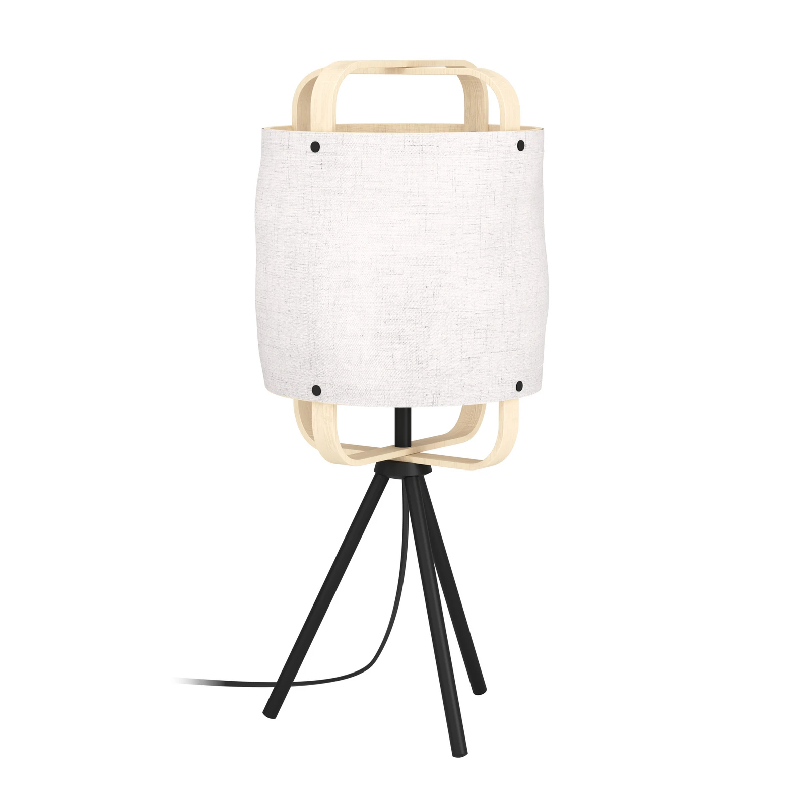 Stolová lampa Surfleet bambusovo/ľanové tienidlo