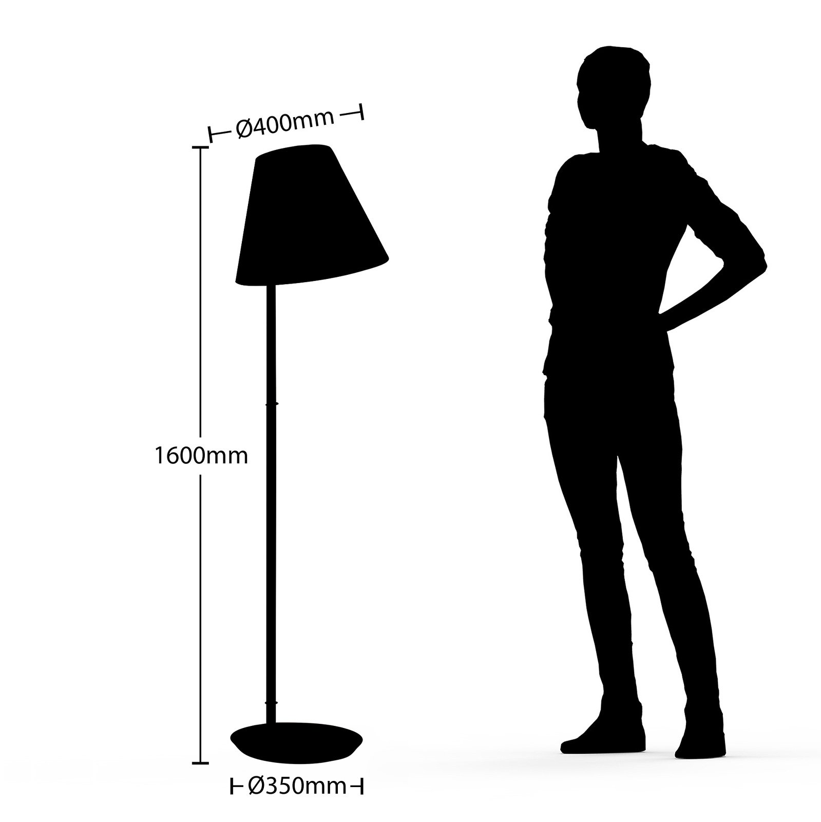 Jinda Floor Lamp White/Wood - Lucande