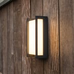 LED-Smart-Außenwandlampe QUBO, dunkelgrau 22 cm IP54 RGB CCT