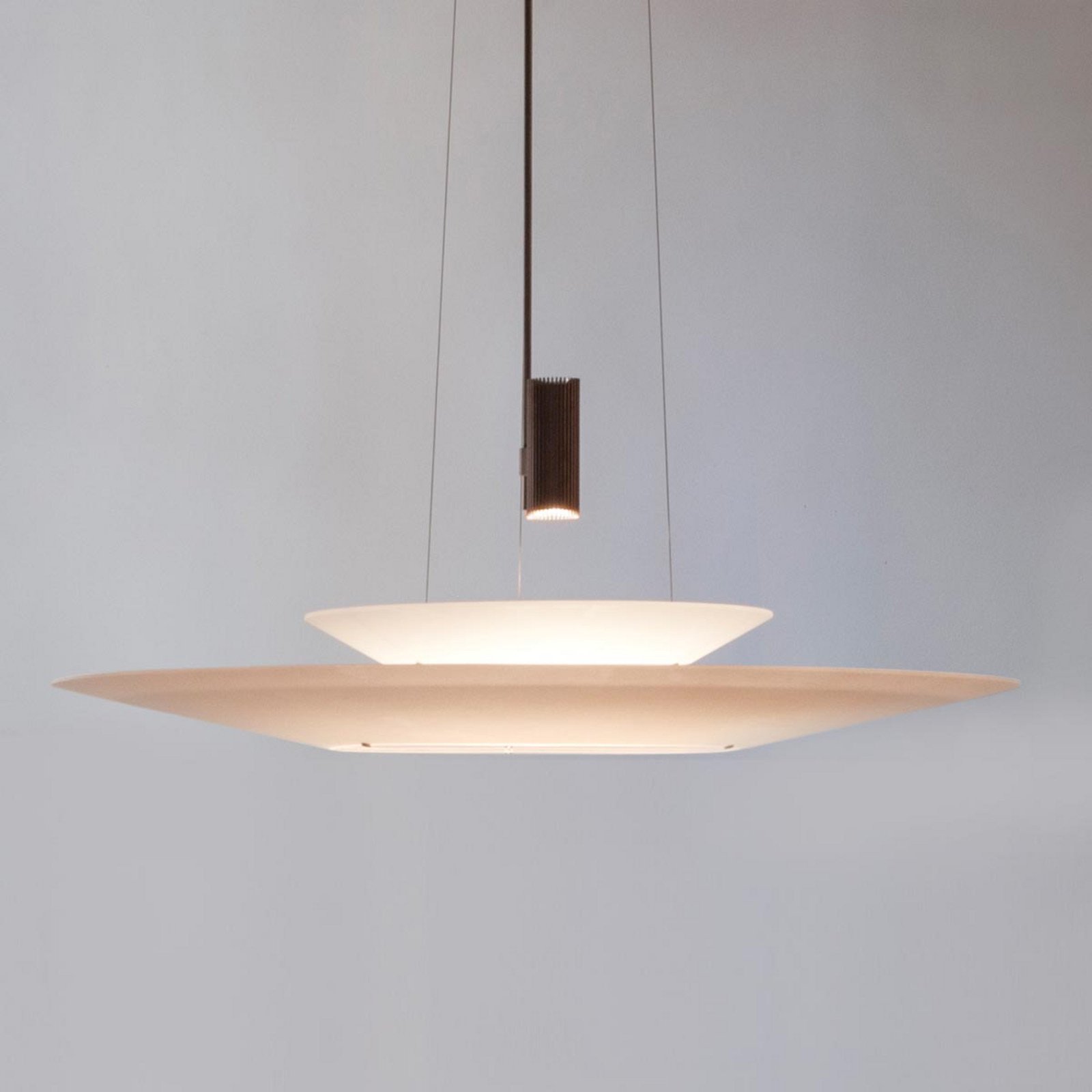 Vibia Flamingo lampă suspendată LED abajur în sus - Camera de zi / sufragerie - Design - cupru lucios opal - Metal
