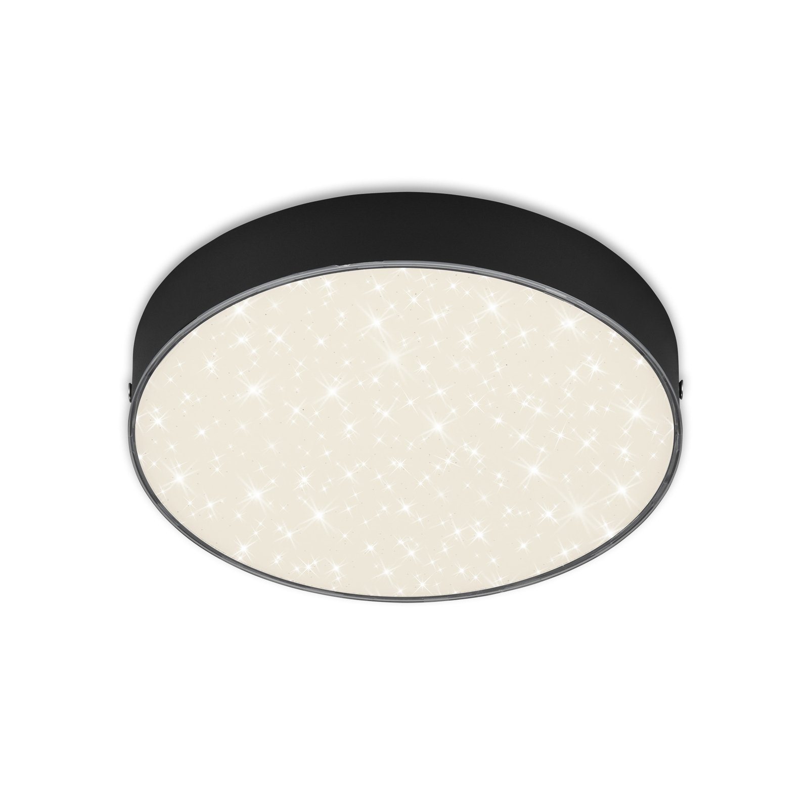 Flame Star round LED ceiling light with star decoration